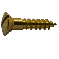 A3290120200V 10 X 2 OVAL HEAD PHIL WOODSCREW BRASS